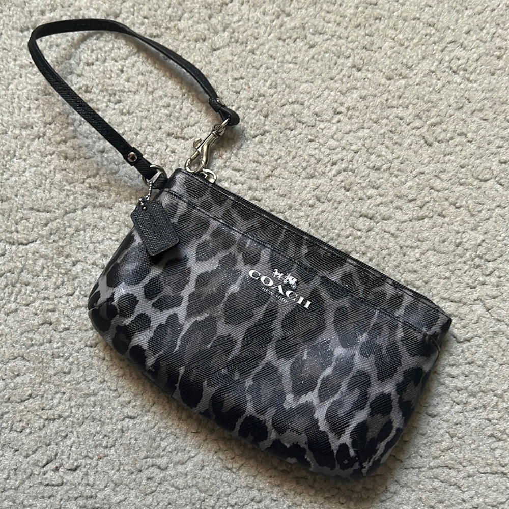 Coach Leopard Wristlet